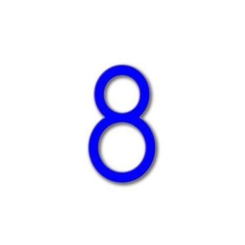 House Number Avenida 8 - blue - 20cm / 7.9'' / 200mm