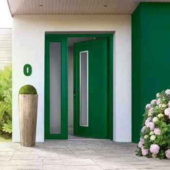 Numéro de maison Bauhaus 0 - vert foncé - 15cm / 5.9'' / 150mm 2