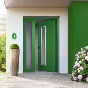 Numéro de maison Bauhaus 0 - vert clair - 15cm / 5.9'' / 150mm 2