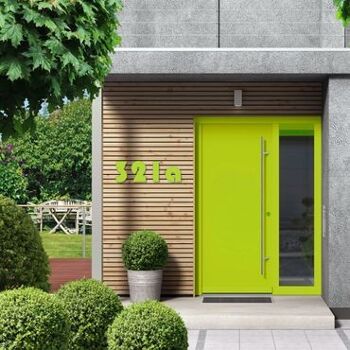 Numéro de maison Bauhaus 0 - vert lime - 20cm / 7.9'' / 200mm 5