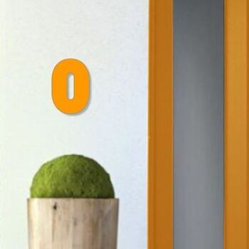 Numéro de maison Bauhaus 0 - orange - 20cm / 7.9'' / 200mm 3