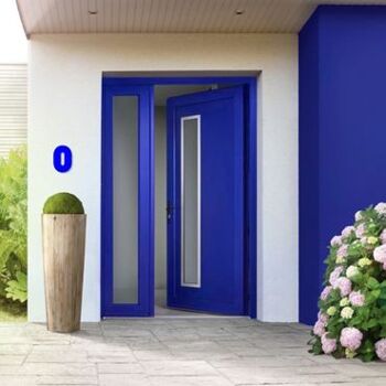 Numéro de maison Bauhaus 0 - bleu - 25cm / 9.8'' / 250mm 2