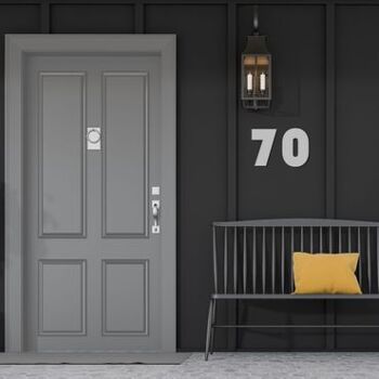 Numéro de maison Bauhaus 0 - gris - 25cm / 9.8'' / 250mm 5