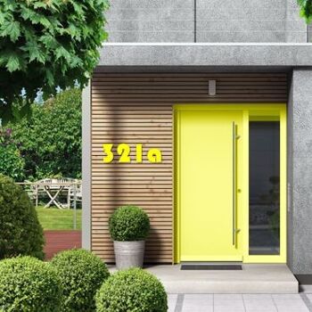 Numéro de maison Bauhaus 0 - jaune - 25cm / 9.8'' / 250mm 5