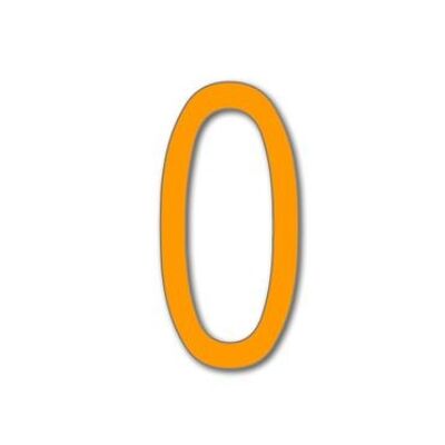 House Number Arial 0 - orange - 20cm / 7.9'' / 200mm