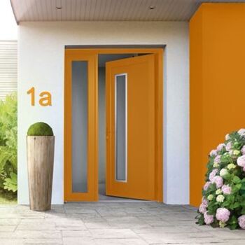 Numéro de maison Arial 0 - orange - 20cm / 7.9'' / 200mm 5