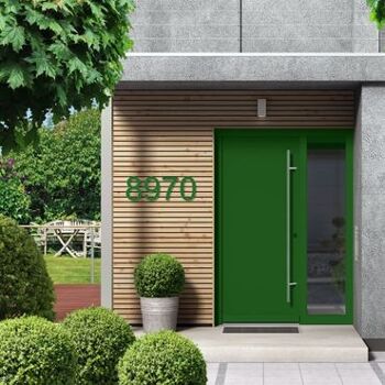 Numéro de maison Arial 0 - vert foncé - 25cm / 9.8'' / 250mm 5