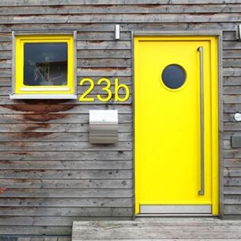 Numéro de maison Arial 0 - jaune - 25cm / 9.8'' / 250mm 5