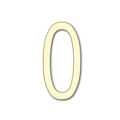 House Number Arial 0 - ivory - 25cm / 9.8'' / 250mm