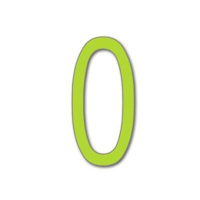 Numero civico Arial 0 - verde lime - 15 cm / 5,9'' / 150 mm