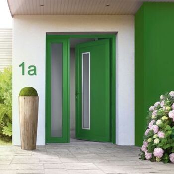 Numéro de maison Arial 0 - vert clair - 15cm / 5.9'' / 150mm 5