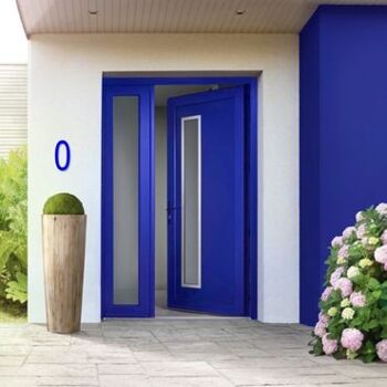 Numéro de maison Arial 0 - bleu - 15cm / 5.9'' / 150mm 2