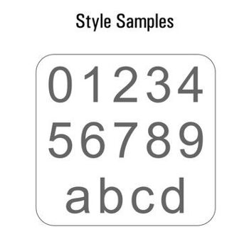 Numéro de maison Arial 0 - gris - 20cm / 7.9'' / 200mm 6