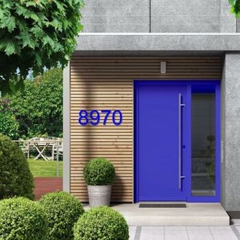 Numéro de maison Arial 0 - bleu - 20cm / 7.9'' / 200mm 5