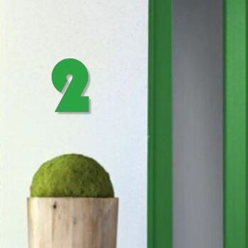 Numéro de maison Bauhaus 2 - vert clair - 25cm / 9.8'' / 250mm 3