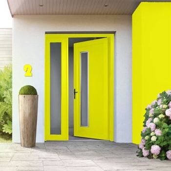 Numéro de maison Bauhaus 2 - jaune - 25cm / 9.8'' / 250mm 2
