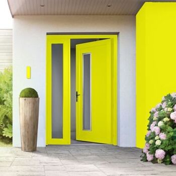Numéro de maison Bauhaus 1 - jaune - 20cm / 7.9'' / 200mm 2