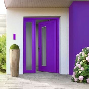 Numéro de maison Bauhaus 1 - violet - 20cm / 7.9'' / 200mm 2