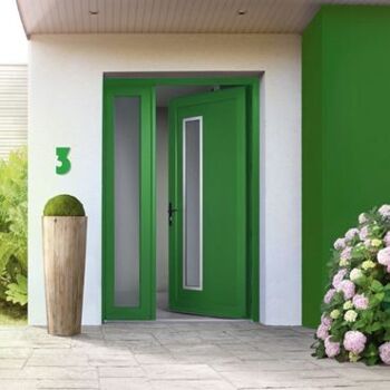 Numéro de maison Bauhaus 3 - vert clair - 15cm / 5.9'' / 150mm 2