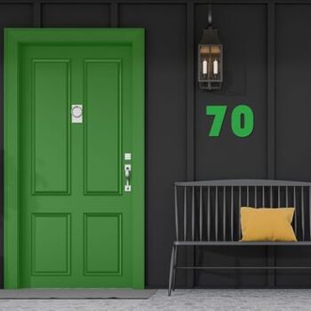 Numéro de maison Bauhaus 3 - vert clair - 15cm / 5.9'' / 150mm 5
