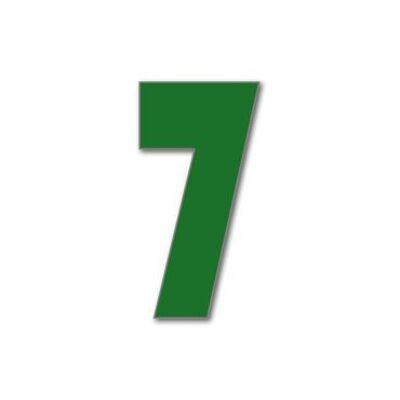 Numero civico Bauhaus 7 - verde scuro - 15 cm / 5,9'' / 150 mm
