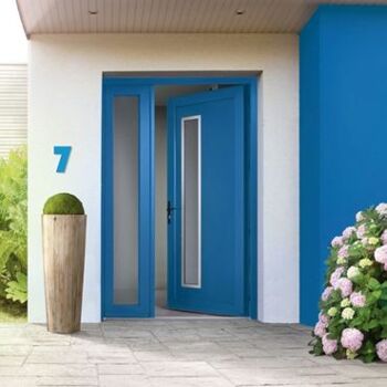 Numéro de maison Bauhaus 7 - bleu clair - 15cm / 5.9'' / 150mm 2