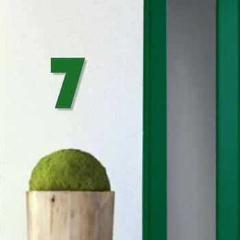 Numéro de maison Bauhaus 7 - vert foncé - 20cm / 7.9'' / 200mm 3