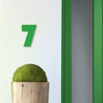 Numéro de maison Bauhaus 7 - vert clair - 25cm / 9.8'' / 250mm 3