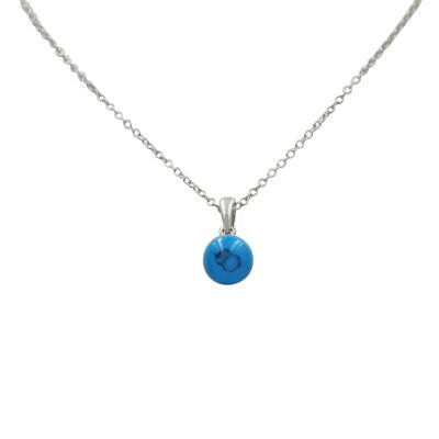 Simple Bead Pendant Presented on a Sterling Silver Chain / SKU217