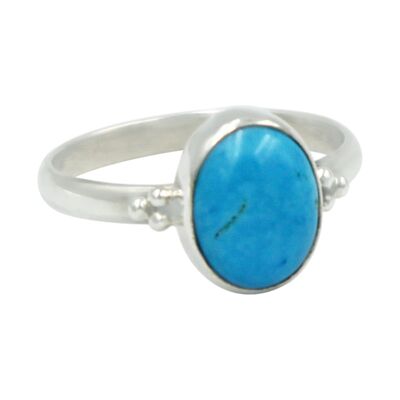 A Simple and Slightly Ethnic Ring With a Large Oval Cabochon Stone Which Can Be Used for Everyday Wearing / SKU277