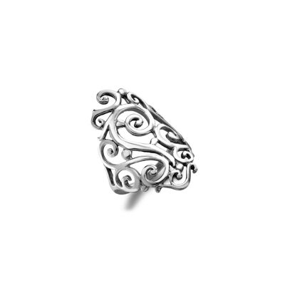 Timeless Classics Art Nouveau Sterling Silver Swirl Ring / SKU283