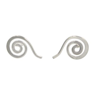 Plain Silver Whirlpool Stud Earring / SKU307