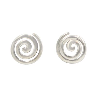 Sterling Silver Simple Spiral Stud Earring / SKU371