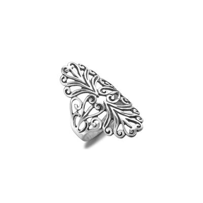Timeless Classics Art Nouveau Sterling Silver Highvpolished Swirl Ring / SKU403