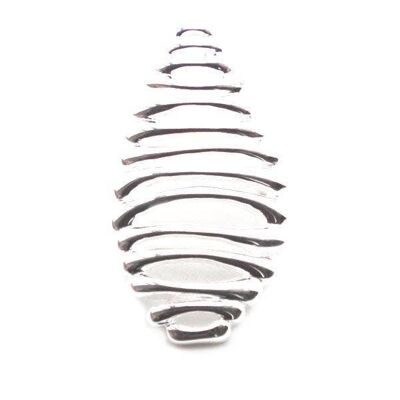 Pendant Plain Silver With Modern Design Without Chain / SKU411