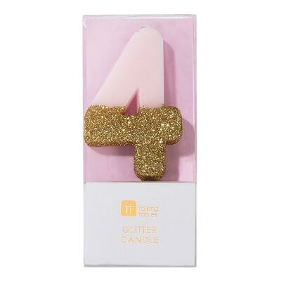 We Heart Birthdays Glitter Candle - 4