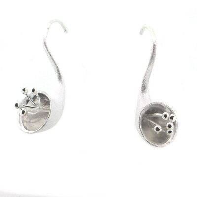 Earrings Plain Silver / SKU486