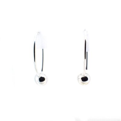Earrings Plain Silver / SKU489