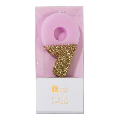 We Heart Birthdays Glitter Candle - 9