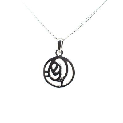 Pendant Plain Silver With Chain / SKU508