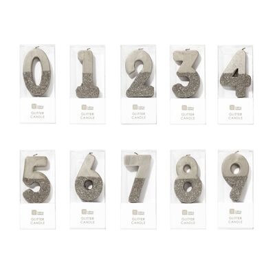 We Heart Birthdays Silver Number Candle Starter Pack