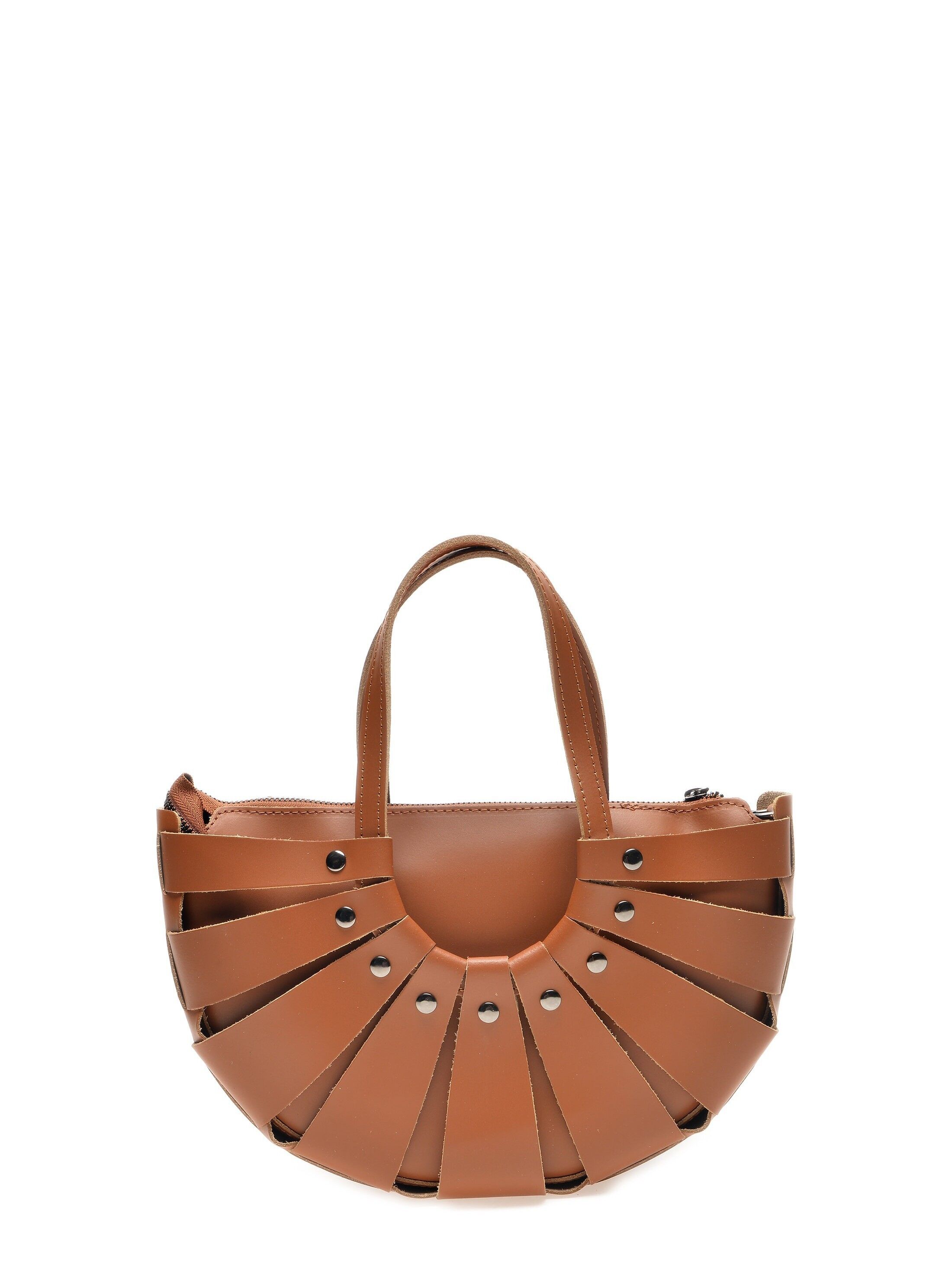 SS22 RM 3137_COGNAC_Borsa con manico superiore