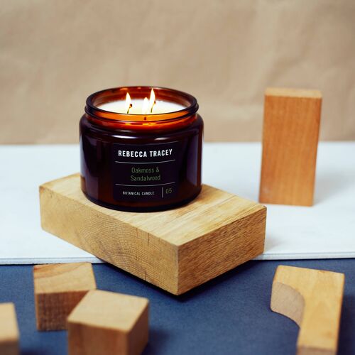 Oakmoss & Sandalwood 3 Wick Candle