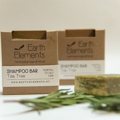 Shampoo Bar Anti-Schuppen - Teebaum mit Rhassoul Clay - normales bis fettiges Haar