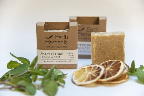 Shampoo Bar - Orange&Mint with Turmeric - normal to dry hair