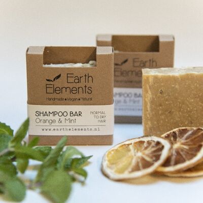 Shampoo Bar - Orange&Mint with Turmeric - normal to dry hair