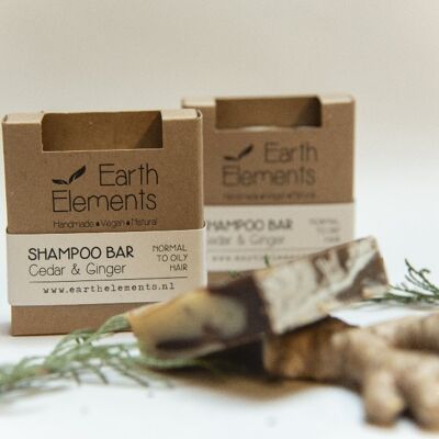 Shampoo Bar - Cedar&Ginger with Raw Cacao - normal to dry hair