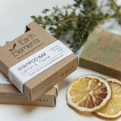 Shampoo Bar - Lemon&Thyme with Turmeric and Spirulina - normal to oily hair