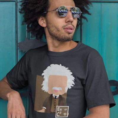 T-shirt nera da uomo Collezione #07 - Einstein