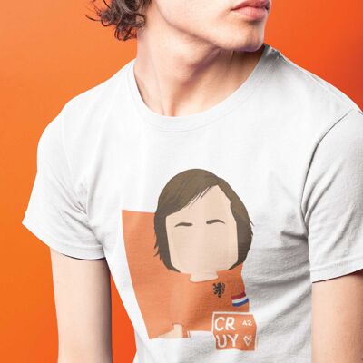 T-shirt da uomo bianca Collezione #40 - Cruyff
